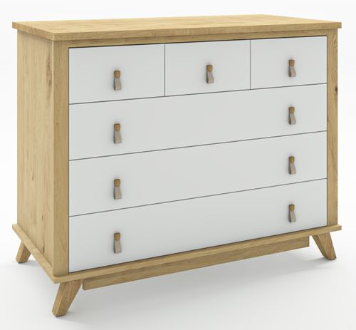 חדר תינוק בוסטון בקווים ישרים ושילוב דמוי עץ טבעי (טריקה שקטה)