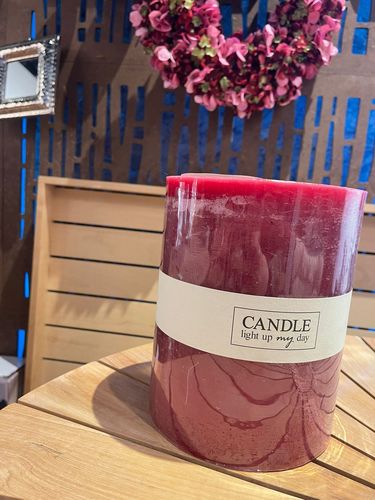  נר אדום גדול mood candle