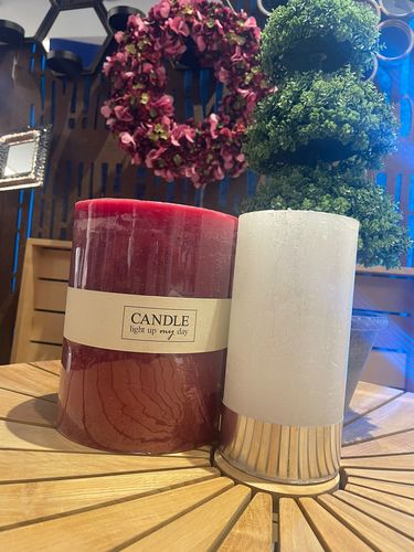  נר אדום גדול mood candle