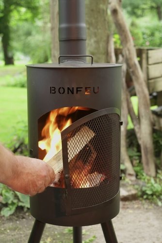 תנור גינה עץ  BonGiano SP Black