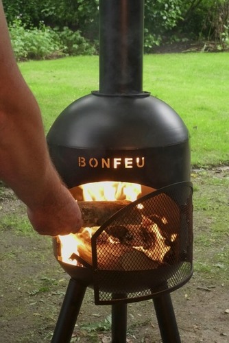 תנור גינה עץ  BonSolo Black