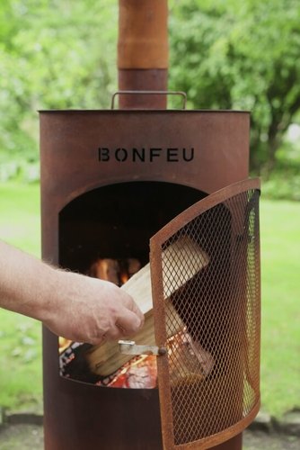 תנור גינה עץ  BonTino LP Black