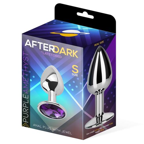 פלאג אנאלי ממתכת בגודל קטן Afterdark  - Purple Amethyst
