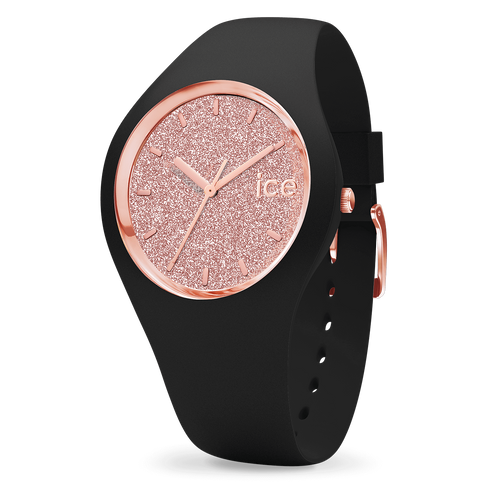 שעון יד לאישה 001353 ICE Watch glitter-Black Rose-Gold אייס ווטש