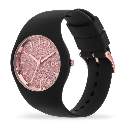 שעון יד לאישה 001353 ICE Watch glitter-Black Rose-Gold אייס ווטש