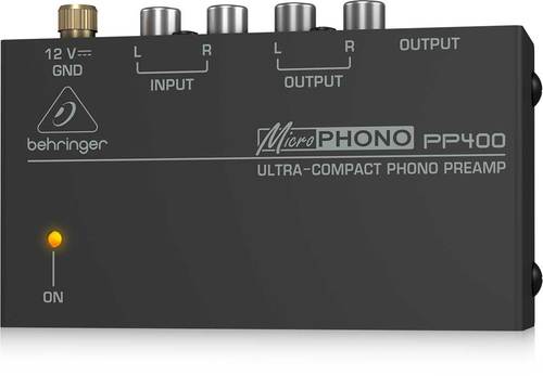 קדם מגבר קומפקטי לפטיפון Behringer PP400