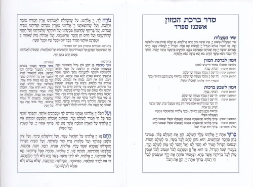 ברכת מזון חדש בשני נוסחים (S)