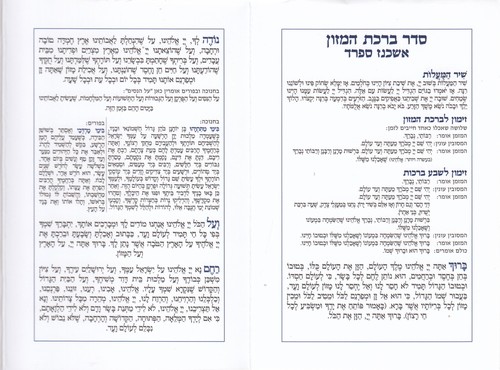 ברכת מזון חדש בשני נוסחים (S)
