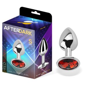 פלאג אנאלי ממתכת בגודל קטן Afterdark - Red Rubby