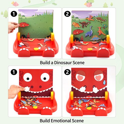 my red dinosaur magnetic play and draw  חל35