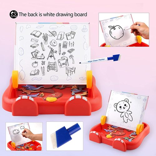 my red dinosaur magnetic play and draw  חל35