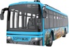 אוטובוס טיולים עירוני 37 ס"מ עם שלט-כחול