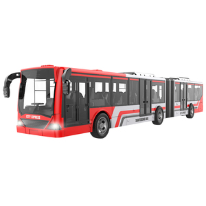 אוטובוס אקורדיון עירוני על שלט 46 ס"מ עם אורות קדמיים נדלקים- אדום לבן