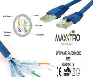CB442: כבל רשת 0.3 CAT7 RED