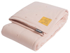 שמיכת תינוק לחורף ומעבר 100% כותנה 80*80 ס"מ - ורוד רקום