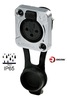 RRX3F-Z מחבר XLR נקבה לפאנל REAN כולל כיסוי IP65 NEUTRIK
