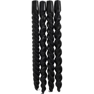 סט 4 נרות אווירה מסולסלים שחורים twisted Dinner Candles
