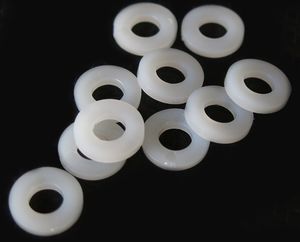 שייבות פלסטיק לבנות 12 יחידות ab Part WNTR-WH