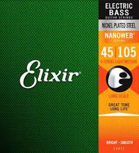 סט מיתרים לבס  045 ELIXIR Nanoweb