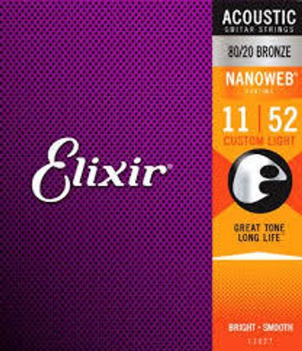 מיתרים לאקוסטית ELIXIR NANOWEB 0.11
