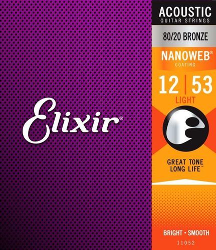 מיתרים לאקוסטית ELIXIR NANOWEB 0.12