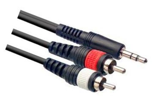 כבל אודיו 3 מטר PL3.5 Stereo-2XRCA