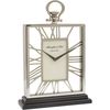  שעון שולחן מרובע כסוף Mantel Clock