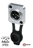 RRX3M-Z מחבר XLR זכר לפאנל REAN כולל כיסוי IP65 NEUTRIK