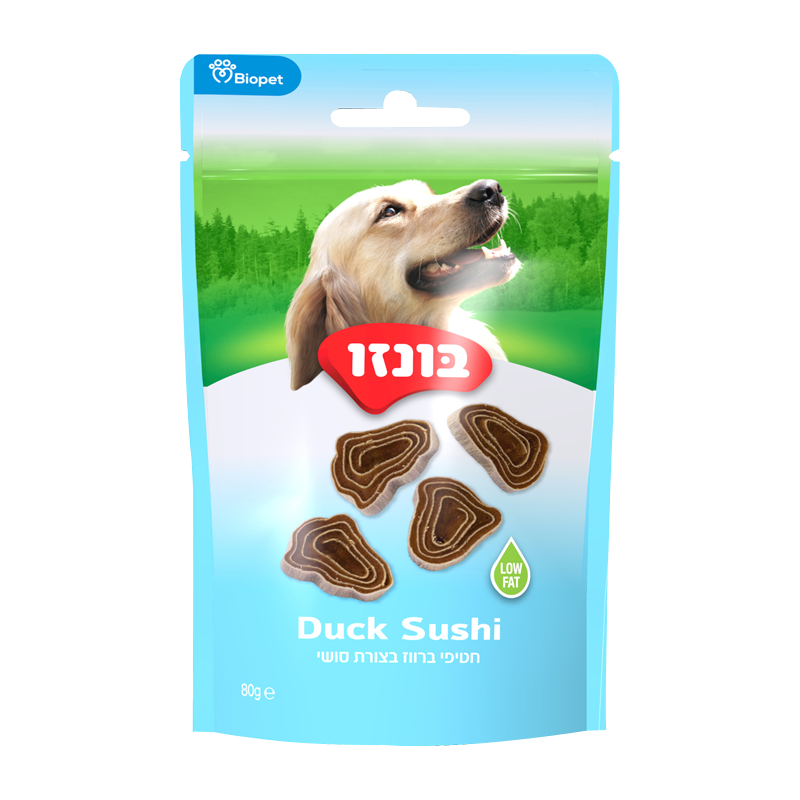 חטיפי בונזו ברווז בצורת סושי 80 גרם