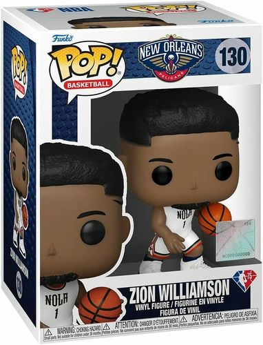 בובת פופ כדורסל NBA: ניו אורלינס פליקנס - זאיון וויליאמסון - Funko POP! Basketball: New Orleans Pelicans - Zion Williamson #130