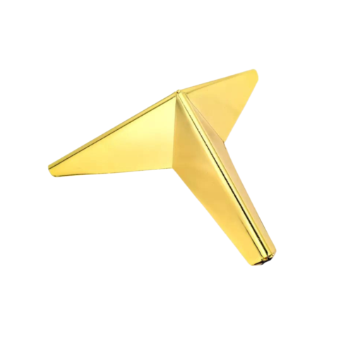 סט 4 רגלי מתכת זהב - גובה 13.5 ס