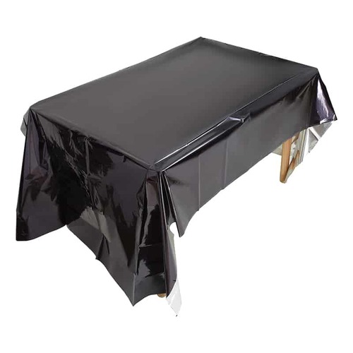 מפת שולחן צבע שחור מטאלי 137X274 ס