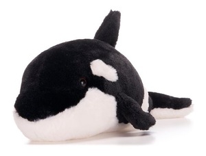 בובת לוויתן אורקה רכה ונעימה בגודל 30 ס"מ מסדרת הקוטב הצפוני (עשוי פלסטיק ממוחזר)