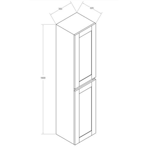 ארון אמבטיה תלוי עץ דגם WOODEN מידה 100 סמ