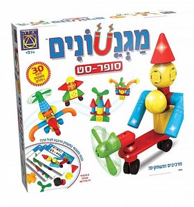 מגנטונים סופר סט 30 חלקים - יצירה 