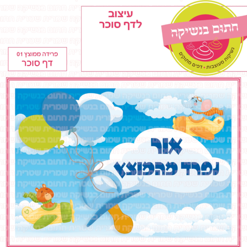 דף סוכר לעוגה מלבנית: פרידה ממוצץ 01
