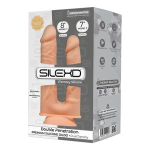 דילדו איכותי מסיליקון לחדירה כפולה Silexd Premium Silicone
