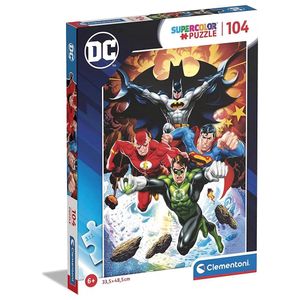 קלמנטוני - פאזל 104 חלקים ליגת הצדק  - Clementoni  Dc Comics Justice League