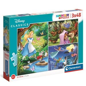 קלמנטוני - פאזל דיסני קלאסיק 3X48 חלקים - CLEMENTONI Puzzle  Disney Classic