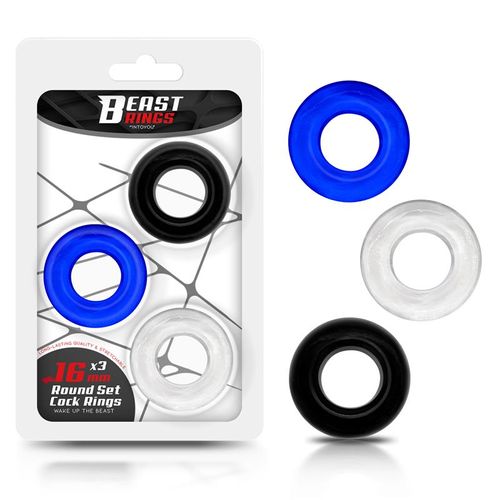 סט טבעות זקפה XR Brands - Stretchy Cock Ring 3 Pack