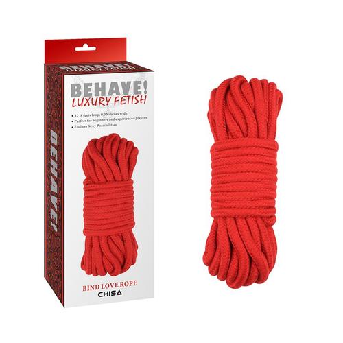 חבל קשירה 10 מטר אדום  Bondage Rope Bing Love