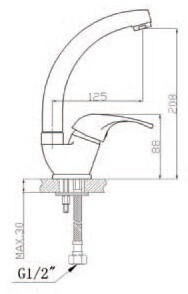 ברז פרח  ברבור פיה קצרה SWAN אקווילה