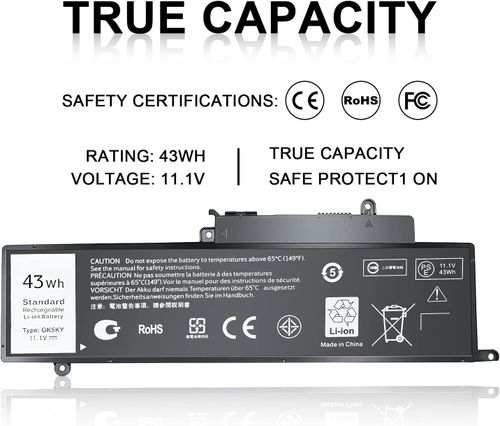 סוללה GK5KY למחשב נייד Battery for Dell Inspiron 11 3147 3148 3152 Series Inspiron 13 7353 7352 7347 7348 7359 7558 7568 Series Laptop Notebook Battery Fits Type 92NCT 4K8YH 04K8YH 092NC