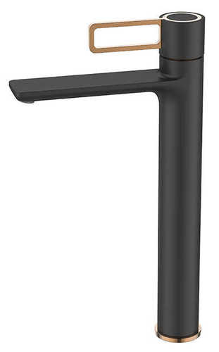 ברז גבוה לכיור רחצה PINGUINO שחור מט