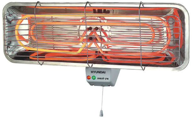 תנור קיר לאמבט 2 דרגות חום 2200W