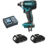 מברגת אימפקט מקיטה נטענת + 2 סוללות Makita DTD152Y001 18V 1.5Ah