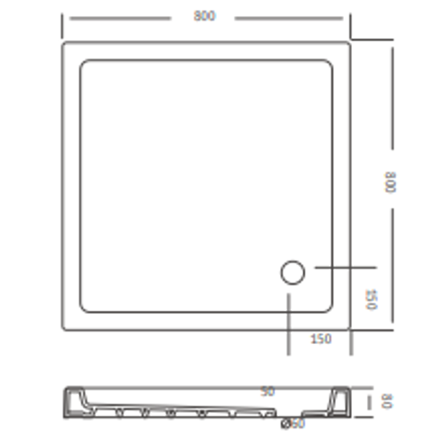 אגנית חרס מרובעת מידה: 80x80 (מקט 401)