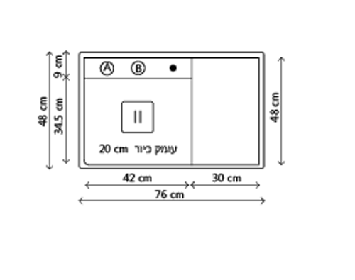 כיור מטבח נירוסטה מיטראני sqd4230