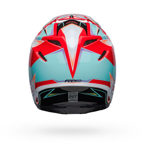 קסדה לאופנוע BELL MOTO 9S FLEX 2023 TAGGER EDGE GLOSS WHITE/AQUA