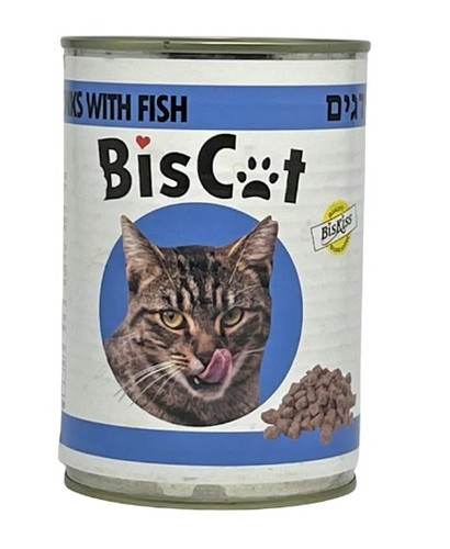 ביסקט Biscat שימור נתחים בטעם דגים 415 גרם